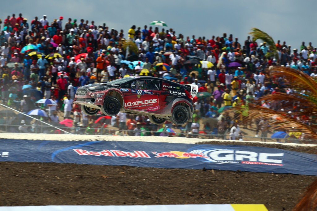 Nelson Piquet Jr. competes at Red Bull Global Rallycross Round 1, in Barbados on 18 May 2014.