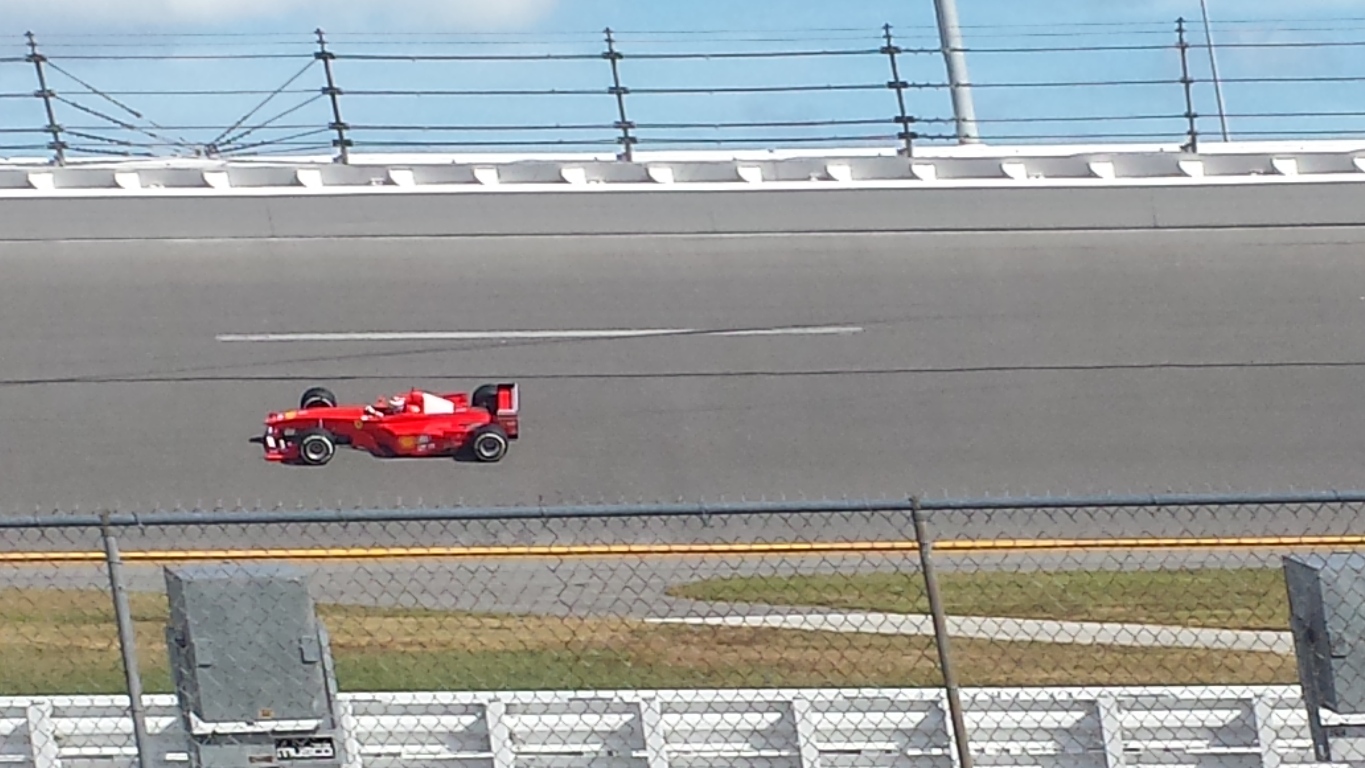 A Scuderia F1 car made laps at Daytona International Speedway Wednesday. (Photo: Greg Engle)