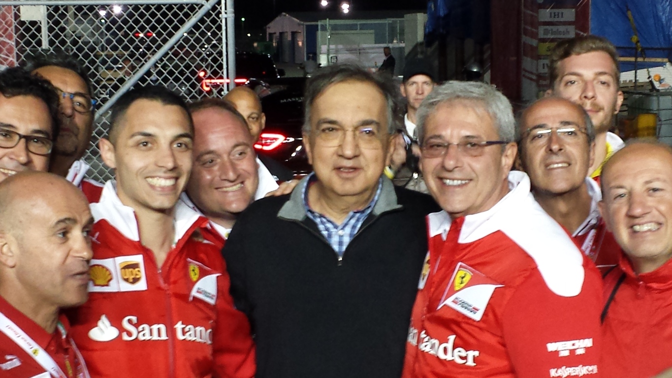 Ferrari CEO Sergio Marchionne made a surprise appearance Saturday night at Daytona. (Photo: Greg Engle) 